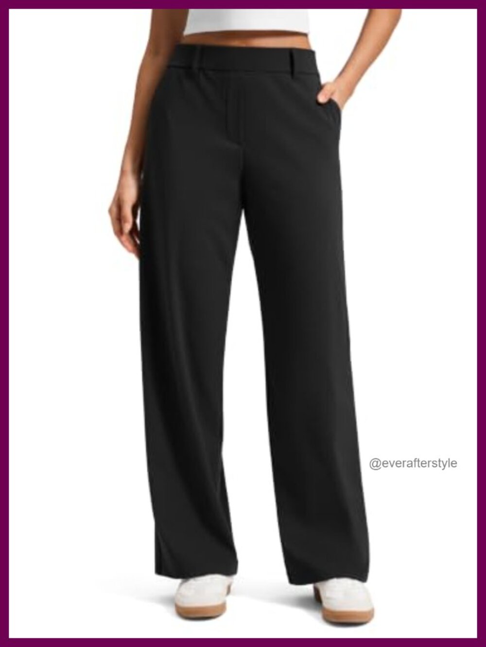 CRZ YOGA 4-Way Stretch Straight Leg Work Pants 30" High Rise Pull On